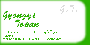 gyongyi topan business card